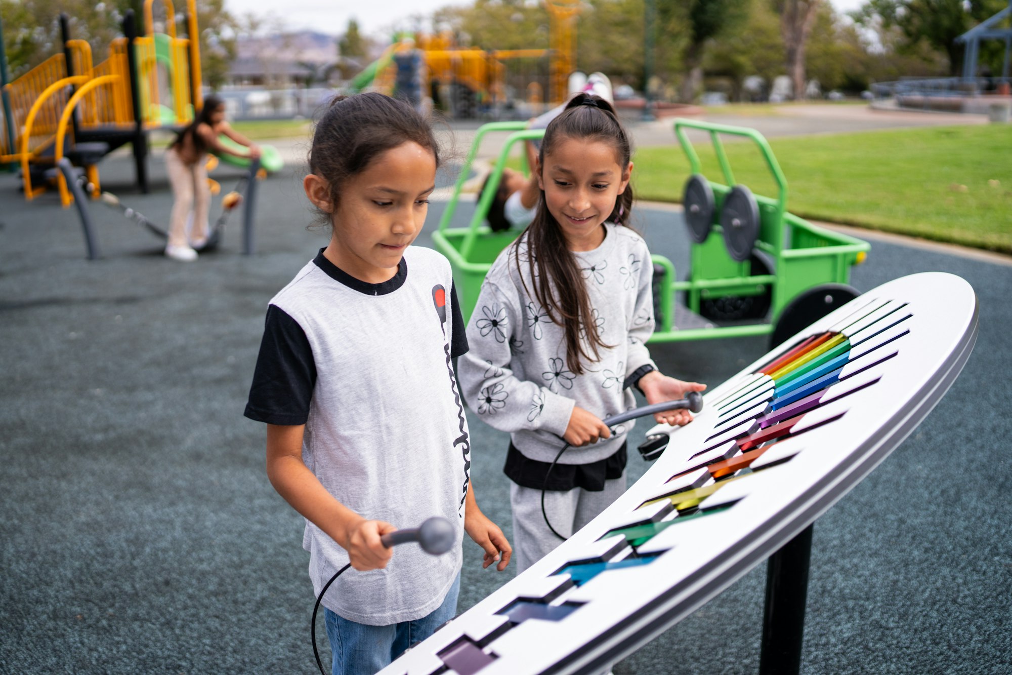 kids playing on playground