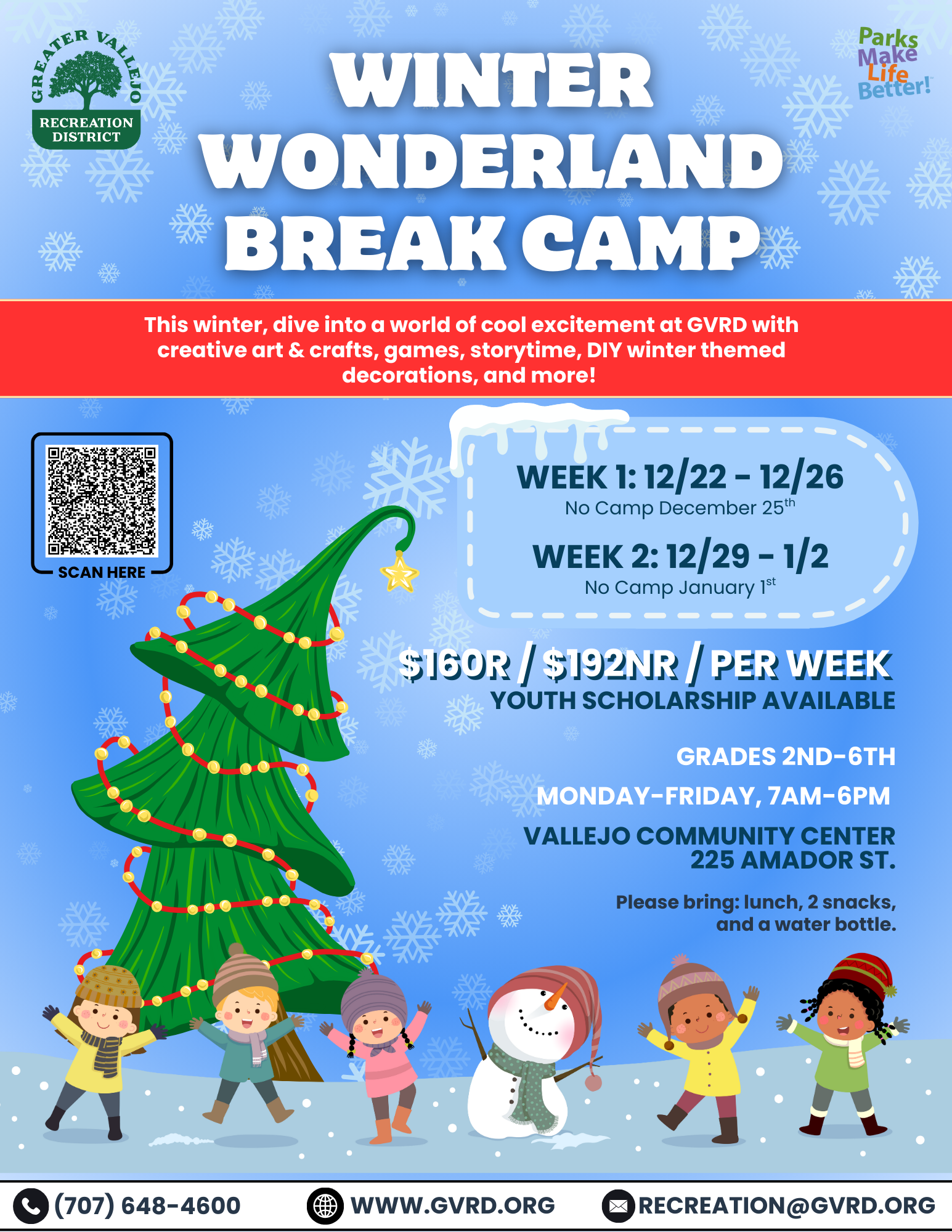 Winter Wonderland Break Camp flyer
