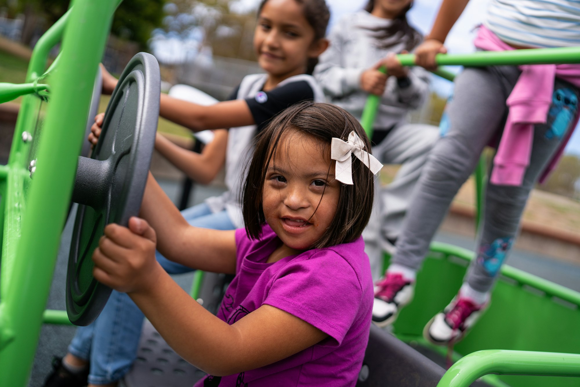 kids playing on playground