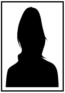 Silhouette of a person in a rectangular frame.