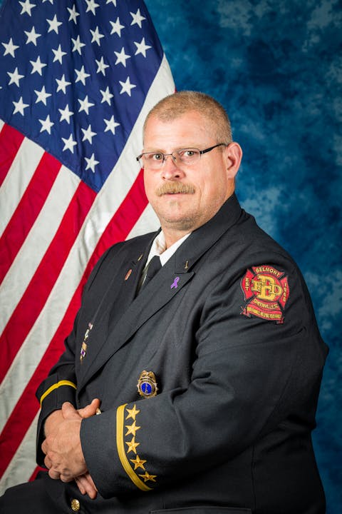Eng/Chaplain Jay Bagwell 2024 Photo in front of US Flag