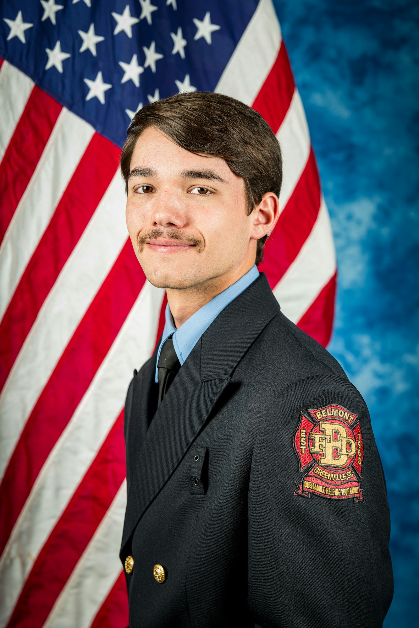 FF Lucas Siercy 2024 Photo with US Flag