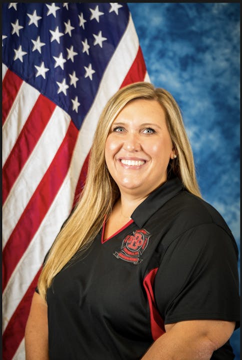 Administrative Assistant with US Flag