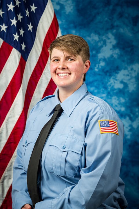 FF/EMT Rileigh Wagner 2024 Photo with US Flag
