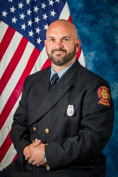 FF Justin Johnson 2024 Photo with US Flag