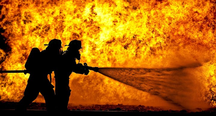 May contain: human, person, and fireman