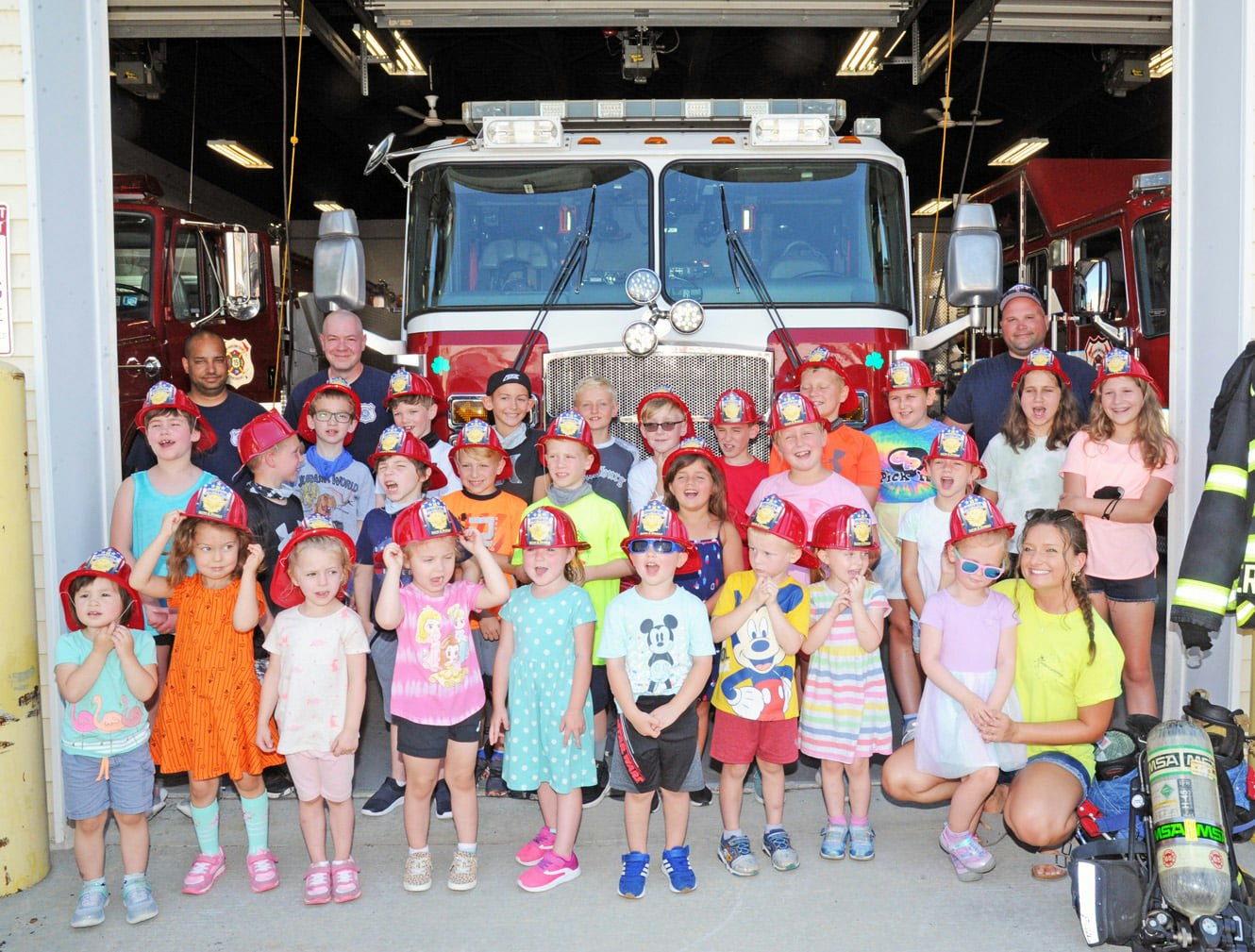 Local KinderAcademy class visiting Station 15-1