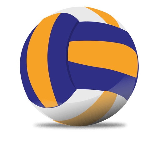Illustration of a colorful volleyball.
