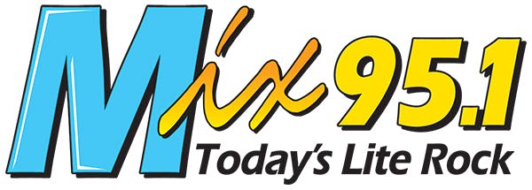 Colorful logo for "Mix 95.1 Today's Lite Rock" radio station.