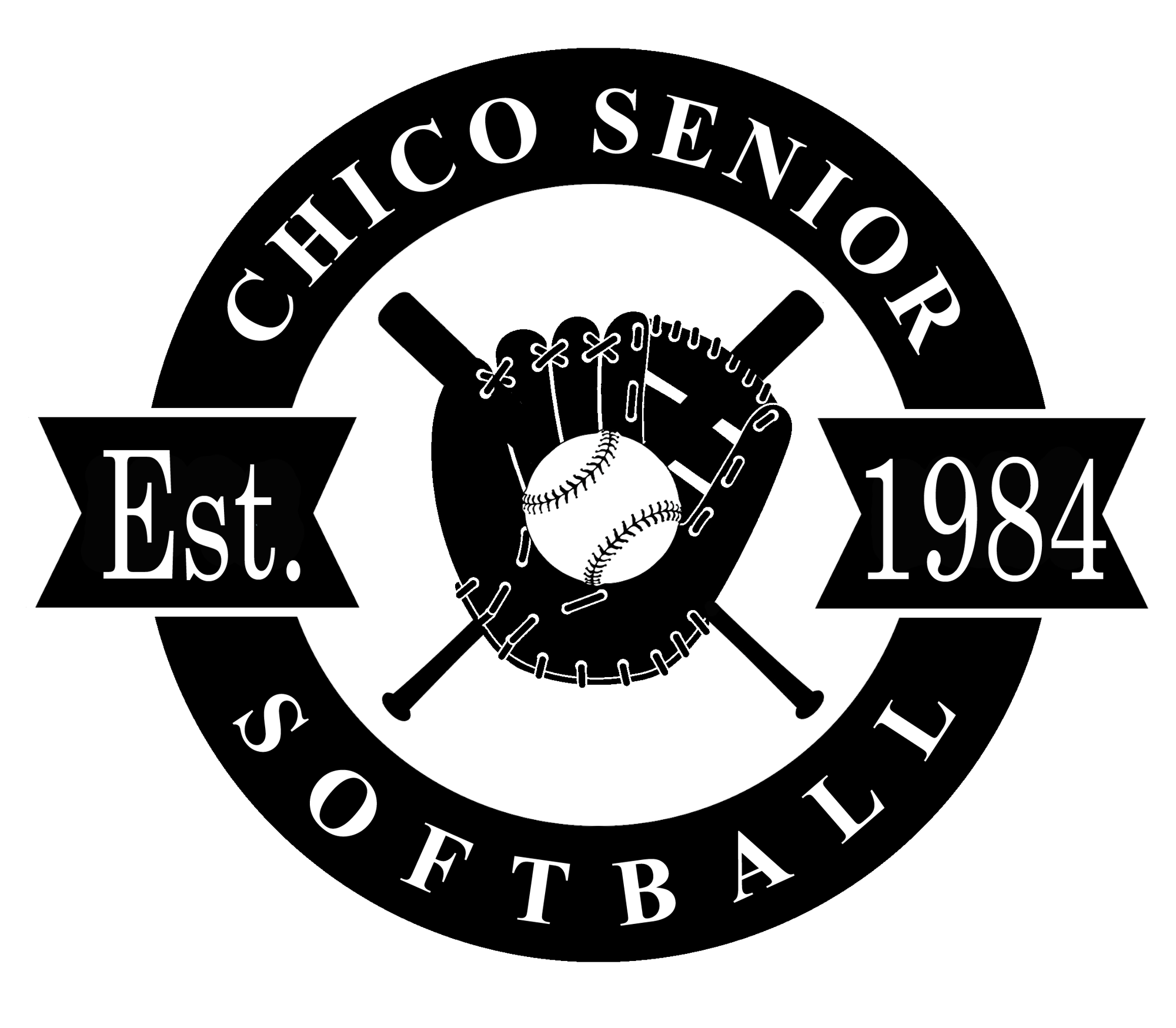 A baseball logo with crossed bats, a ball, and the years 1938 and 1984.