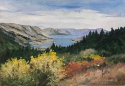 May contain: art, painting, landscape, nature, outdoors, scenery, wilderness, and water