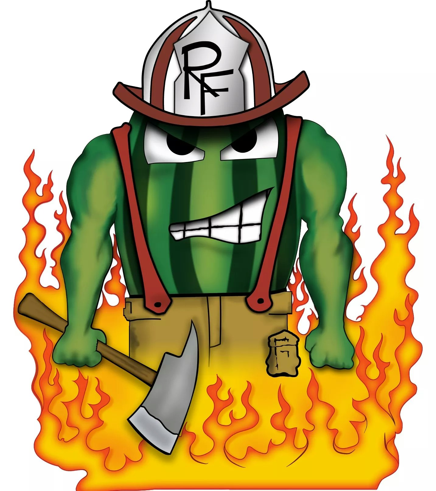 Rocky Ford Fire Mascot, firefighting watermelon