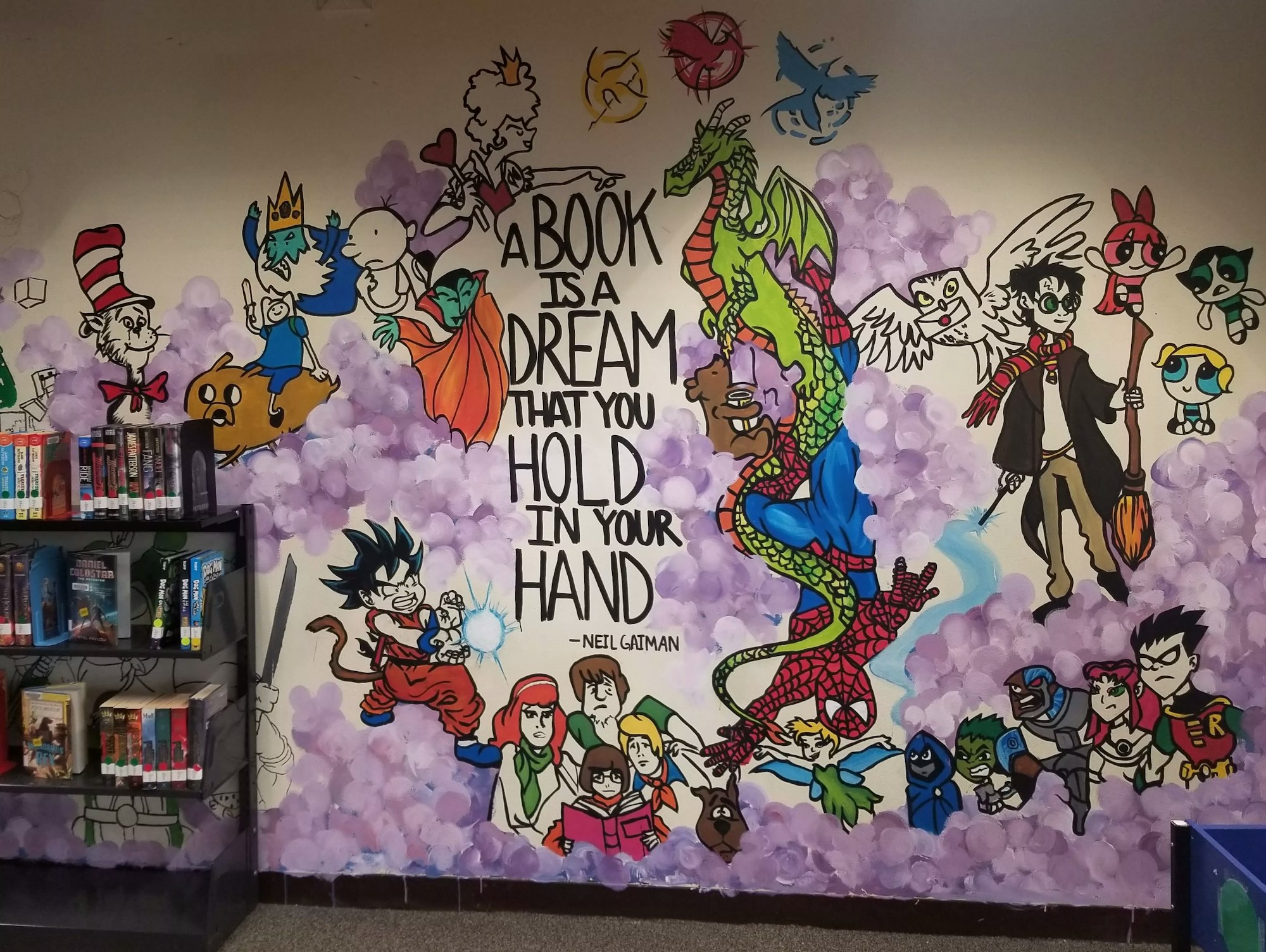 library mural