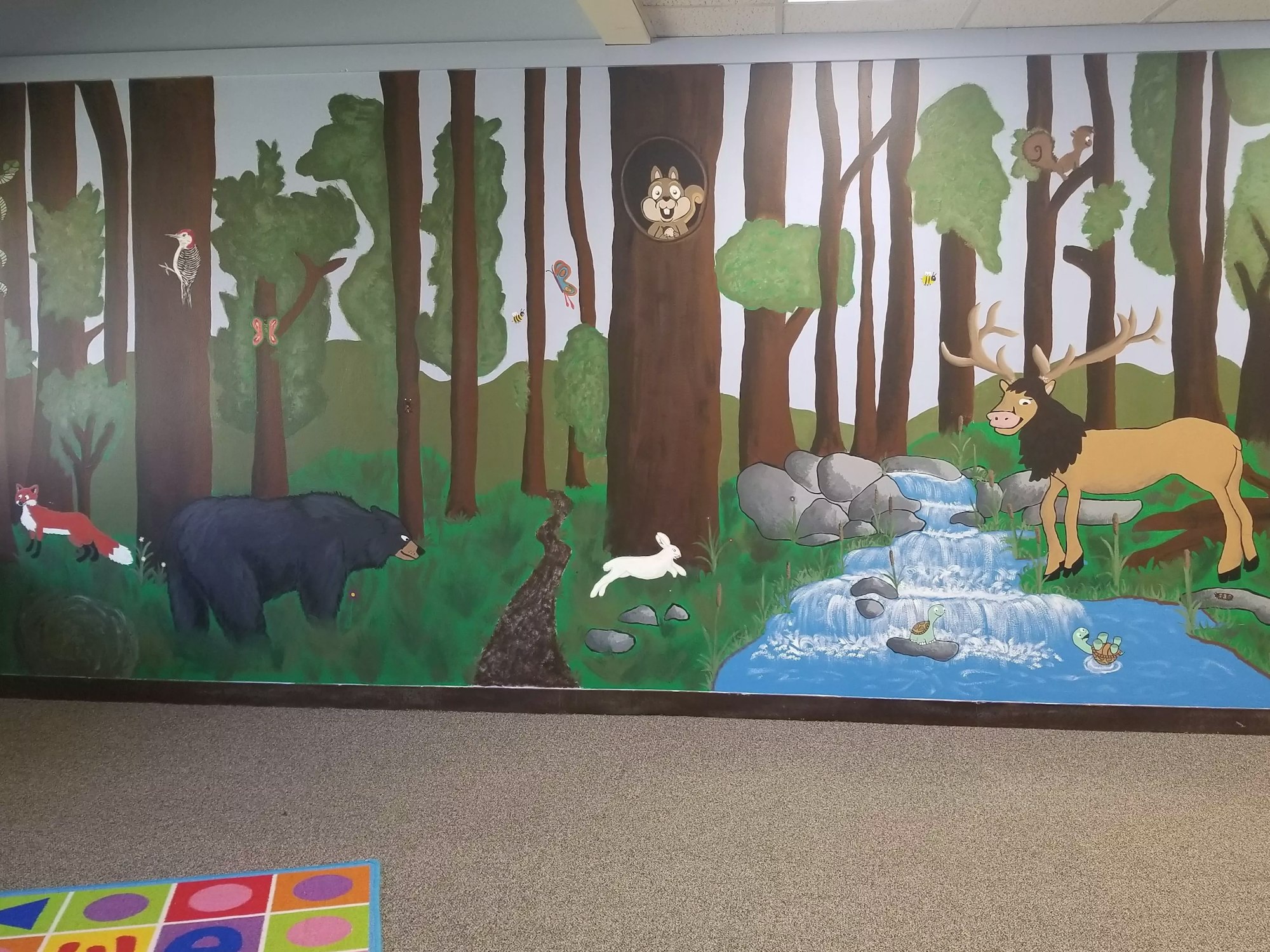 library mural