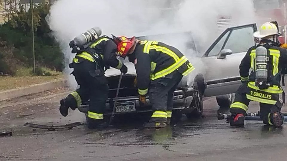 firefighters, motor vehicle accident