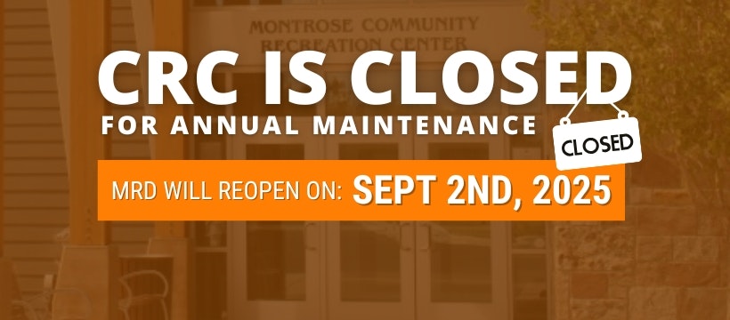CRC closed for maintenance, reopening on September 2, 2025.