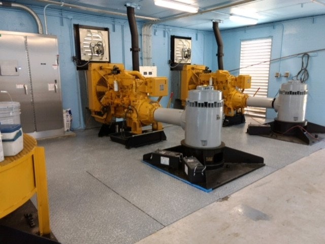 Diesel motors in pump station