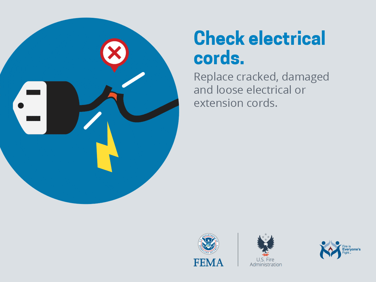 Visual aid for checking electrical cord damage