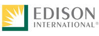 Edison International logo with a green and yellow square featuring a sunburst design.