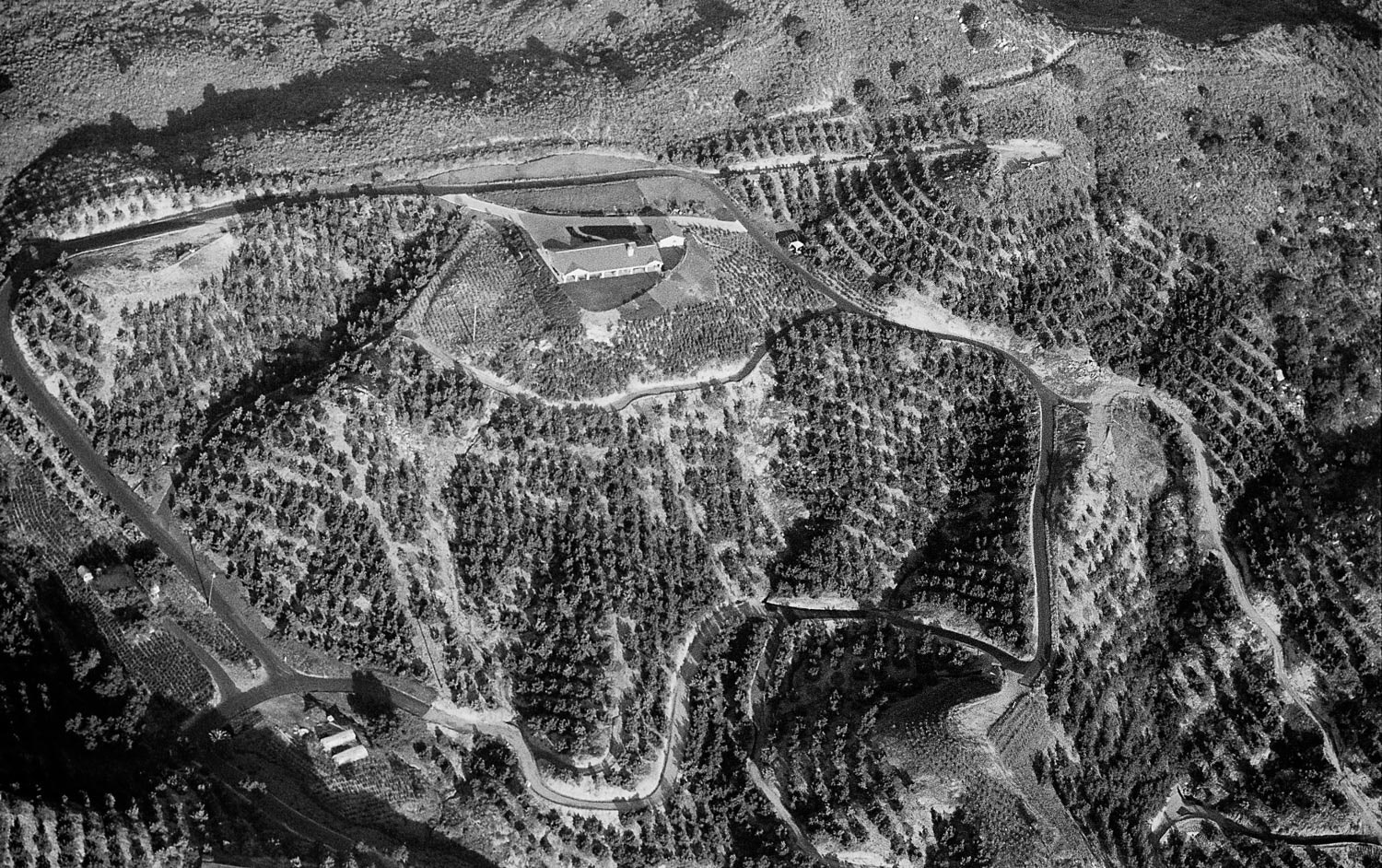 Aerial view of district.