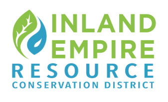 The image features a logo for the Inland Empire Resource Conservation District, focusing on conservation and resource management.