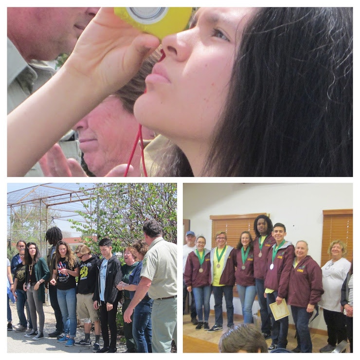 Collage of pictures of students/participants for Envirothon