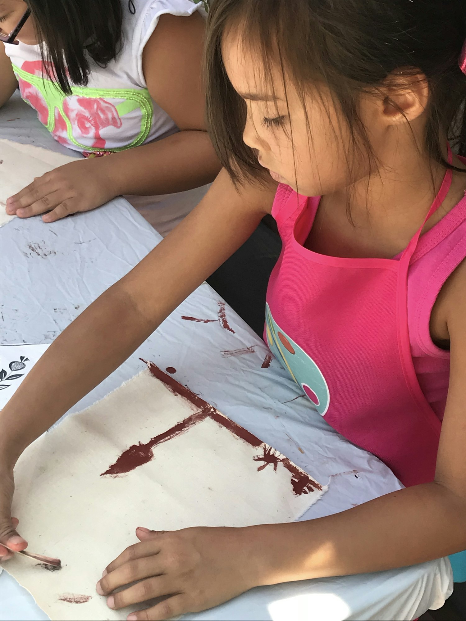 Child doing crafts