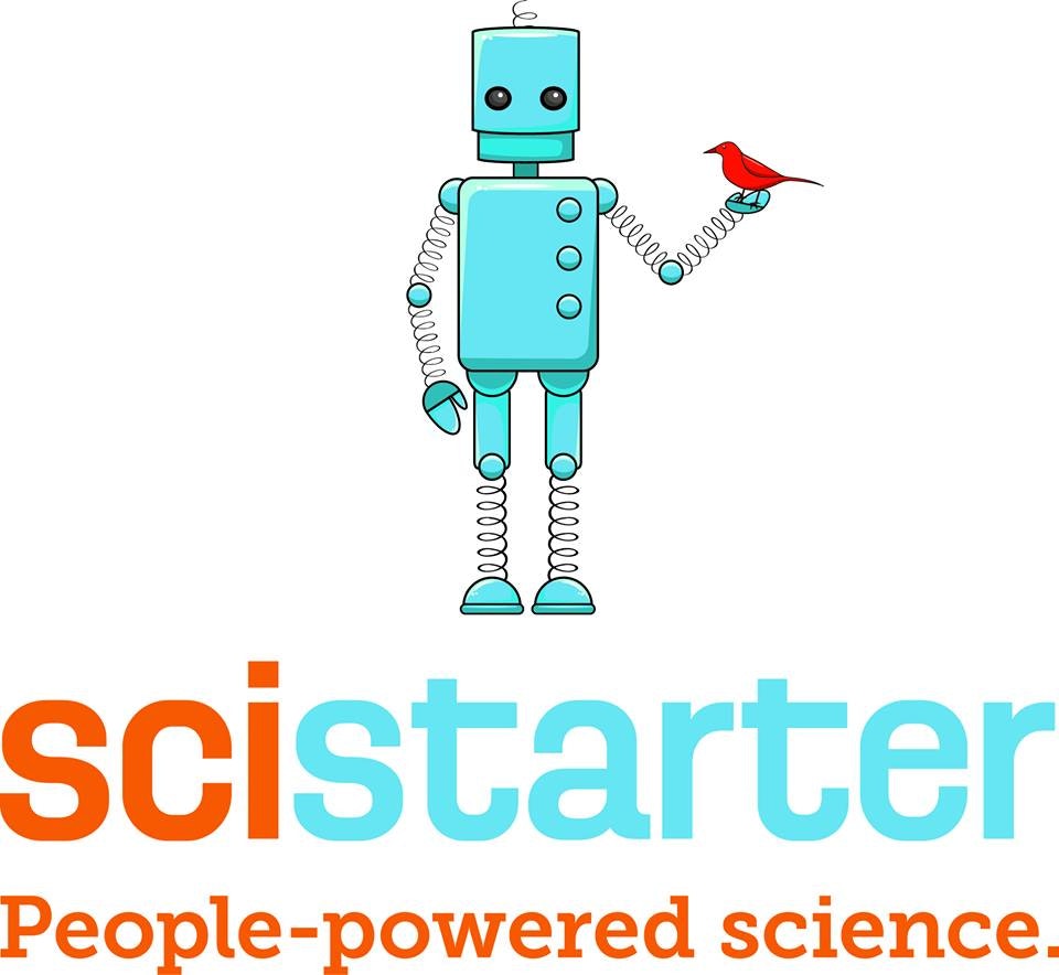 Scistarter logo with robot