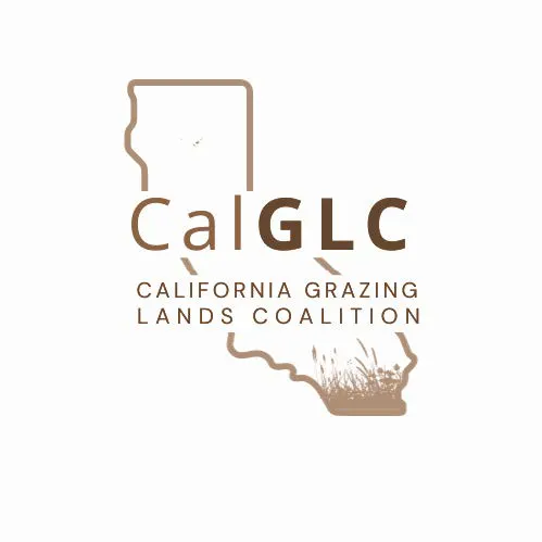 The image features the logo for the California Grazing Lands Coalition (CalGLC), highlighting its focus on grazing lands.