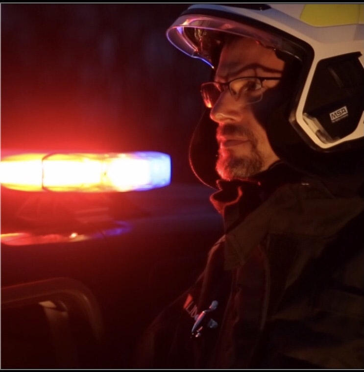 May contain: helmet, crash helmet, adult, male, man, person, lighting, light, face, head, accessories, and glasses