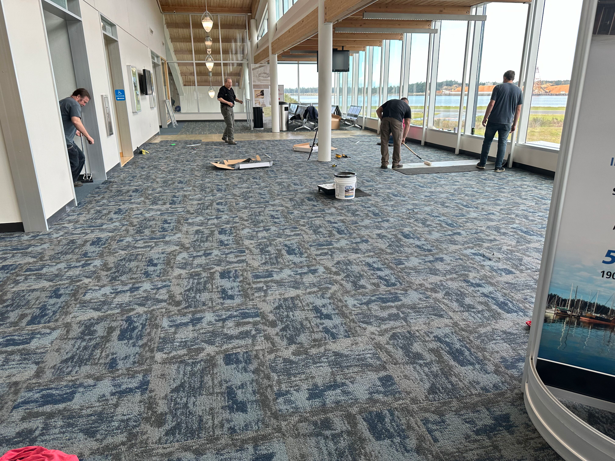 May contain: floor, flooring, person, clothing, footwear, shoe, boat, transportation, and vehicle