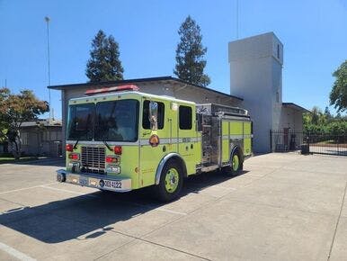 May contain: transportation, vehicle, truck, fire station, and fire truck