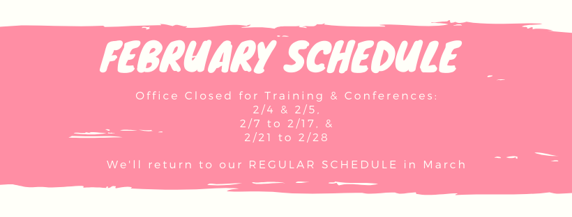 February schedule image