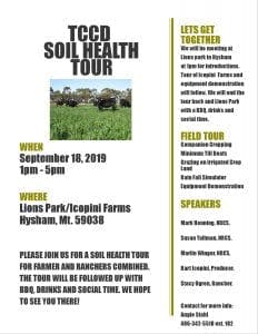 Flyer for YCCD Soil Health tour