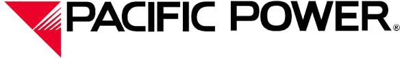 The logo of "Pacific Power" with a red and white design and text.