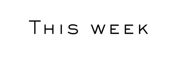The image displays the text "This week" on a white background.