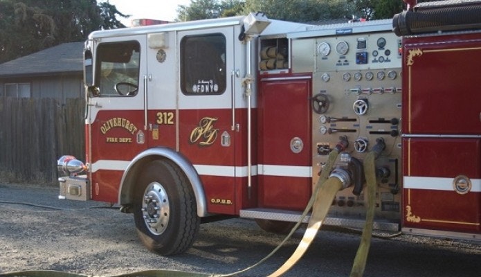 May contain: vehicle, transportation, truck, and fire truck