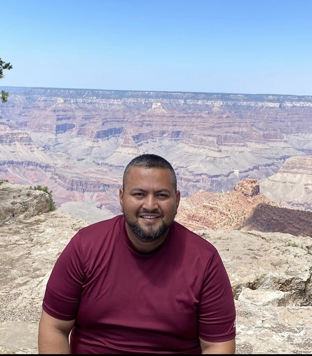 May contain: adult, male, man, person, grand canyon, and landmark