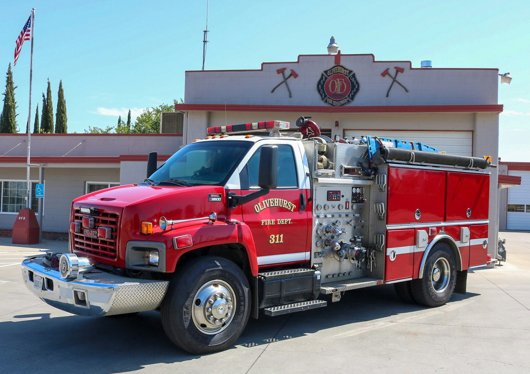 May contain: transportation, fire truck, vehicle, and truck