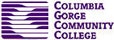 Logo of Columbia Gorge Community College with stylized purple lines.