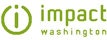 Green logo with the text "impact washington" next to a stylized "i" inside a circle.