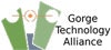 Logo with abstract shapes and the text "Gorge Technology Alliance."