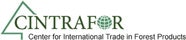 Logo of CINTRAFOR, Center for International Trade in Forest Products, with a green text and tree design.
