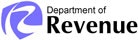 "Department of Revenue" logo with a stylized "R" in purple and black text.