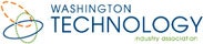 Logo for "Washington Technology Industry Association" with overlapping oval graphics.