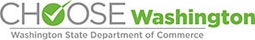 "CHOOSE Washington" logo with a green checkmark and "Washington State Department of Commerce" text.