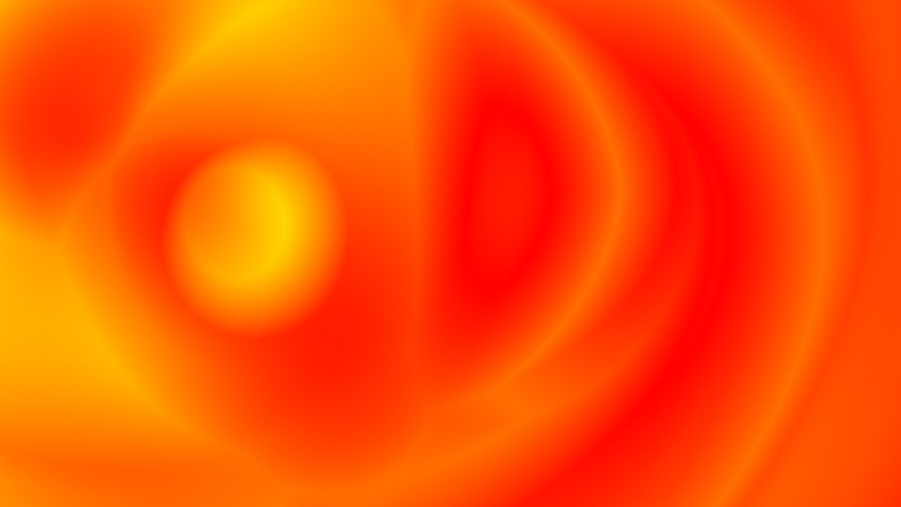 Hot orange and red sun