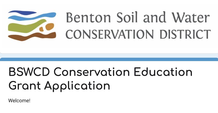 benton soil and water conservation district logo; reads BSWCD conservation education grant application
