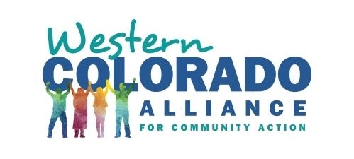 The image features the logo of the Western Colorado Alliance for Community Action, depicting colorful figures celebrating.