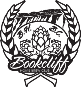 Emblem with hops, wheat, and "Bookcliff" text in a circular design.